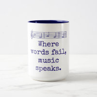 Où les mots ne parlent pas musique - Citation de m