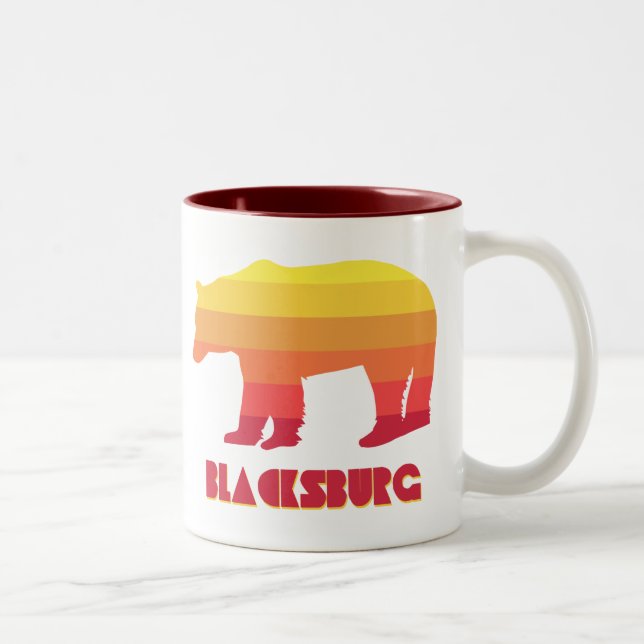 Tasse 2 Couleurs Ours arc-en-ciel de Blacksburg Virginie (Droit)