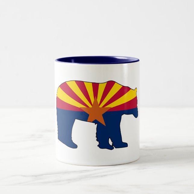 Tasse 2 Couleurs Ours au drapeau de l'Arizona (Centre)