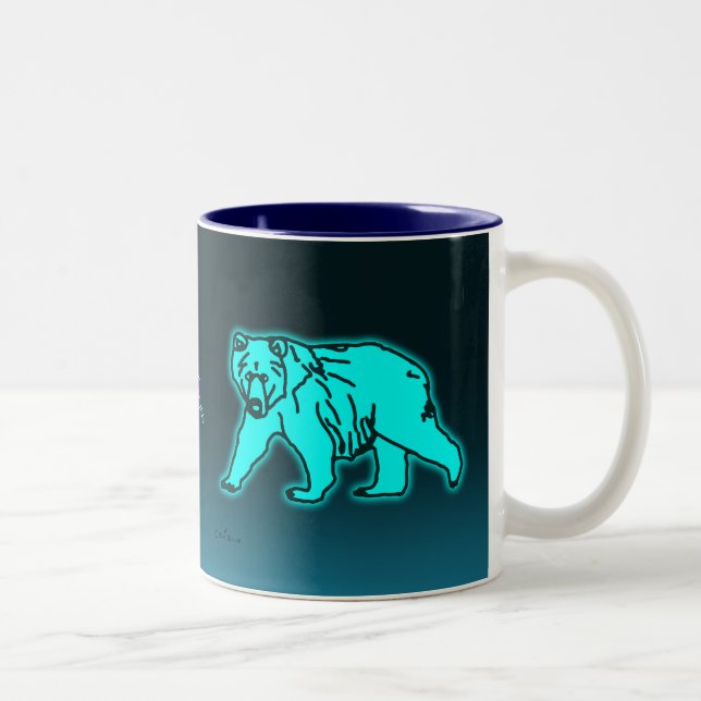 Tasse 2 Couleurs Ours bleu Kodiak (Droit)