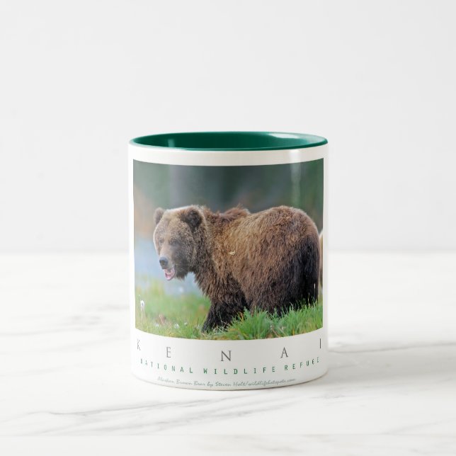Tasse 2 Couleurs Ours Brown d'Alaska (Centre)