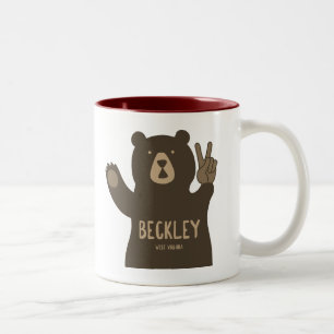 Tasse 2 Couleurs Ours de paix Beckley West Virginia