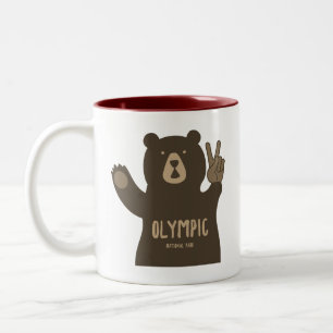 Tasse 2 Couleurs Ours de paix du parc national olympique