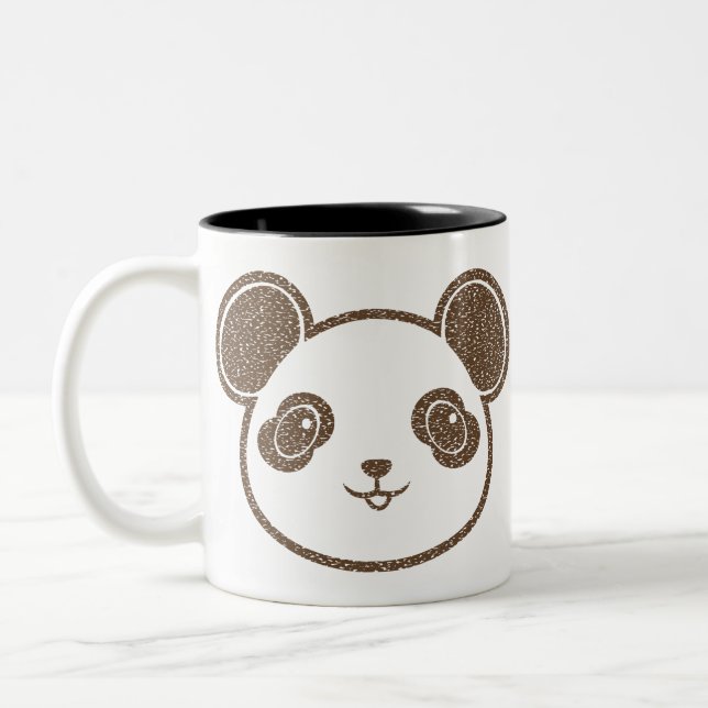 Tasse 2 Couleurs Ours de panda en détresse (Gauche)