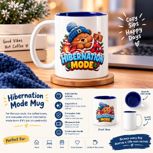 Tasse 2 Couleurs Ours en Hibernation Cozy Winter