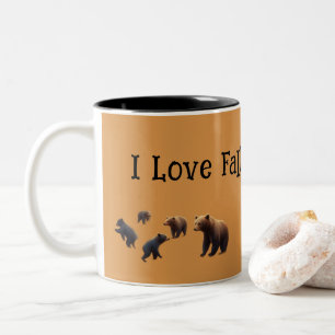 Tasse 2 Couleurs Ours fantaisistes dans les bois cueillent des citr