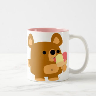 Tasse 2 Couleurs Ours mignon de bande dessinée avec des boules :)