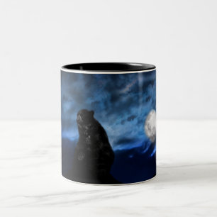 Tasse 2 Couleurs Ours noir au clair de lune