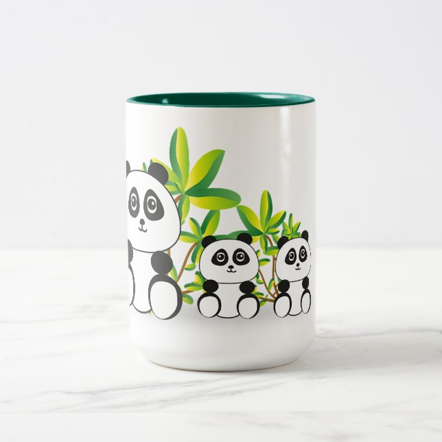 Tasse 2 Couleurs Ours Pandas (Centre)
