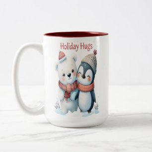 Tasse 2 Couleurs Ours polaire mignon et pingouins amis Musique de N