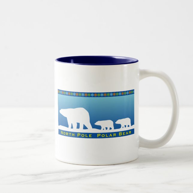 Tasse 2 Couleurs Ours polaire sur glace (Droit)