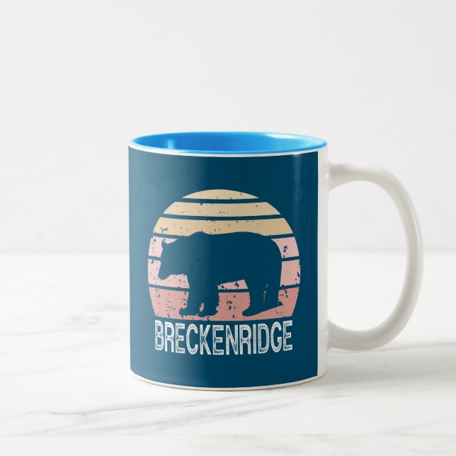 Tasse 2 Couleurs Ours Rétro Breckenridge Colorado (Droit)