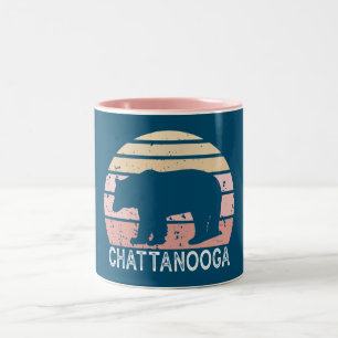 Tasse 2 Couleurs Ours rétro Chattanooga Tennessee