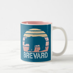 Tasse 2 Couleurs Ours rétro de Brevard Caroline du Nord