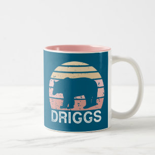 Tasse 2 Couleurs Ours rétro Driggs Idaho