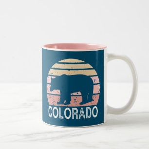 Tasse 2 Couleurs Ours rétro du Colorado