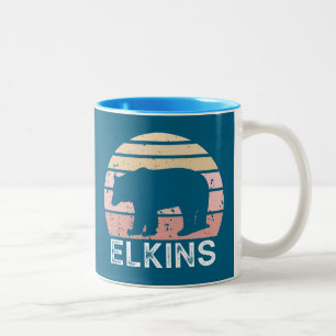 Tasse 2 Couleurs Ours Rétro Elkins Virginie Occidentale