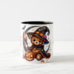 Tasse 2 Couleurs Ourson en sorcier pour la fête d'Halloween