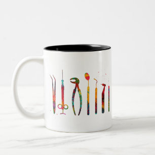 Tasse 2 Couleurs Outils de dentiste