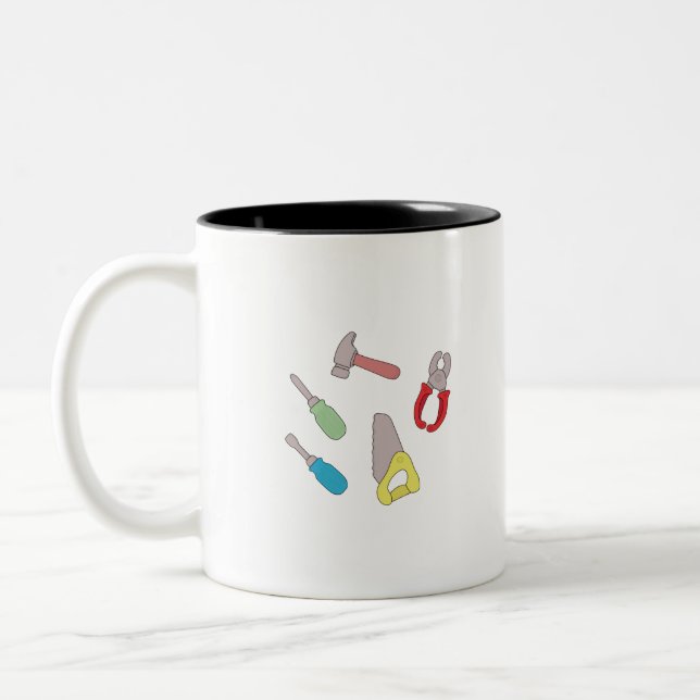 Tasse 2 Couleurs Outils Handyman Cute (Gauche)