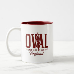 Tasse 2 Couleurs Oval Cricket Club Angleterre Établie en 1845