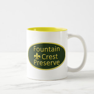Tasse 2 Couleurs Ovale de conserve de crête de fontaine
