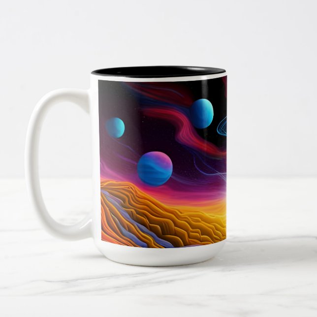 Tasse 2 Couleurs OVNI dans le monde de l'Imaginaire (Gauche)