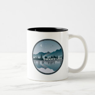 Tasse 2 Couleurs Owasco Lake New York Réflexion