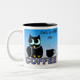 Tasse 2 Couleurs Owl adore son café
