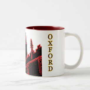 Tasse 2 Couleurs Oxford Angleterre 1986 spirales de construction