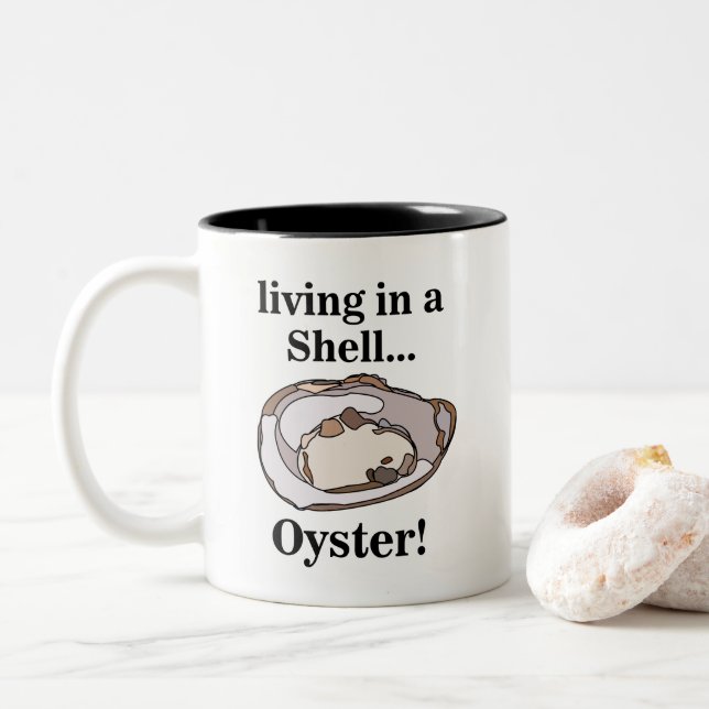Tasse 2 Couleurs Oyster Shell Funny (Avec donut)