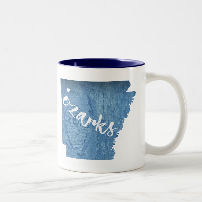 Tasse 2 Couleurs Ozarks, Arkansas Grain de bois (Droit)
