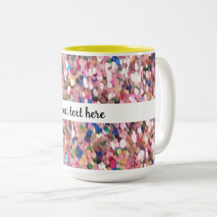 Tasse 2 Couleurs Paillette rose