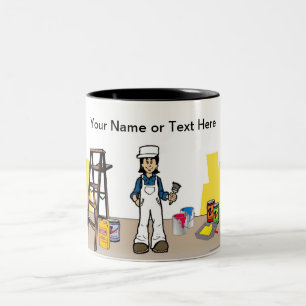 Tasse 2 Couleurs Painter - Dessin fémoral par PrintedPerfection.com