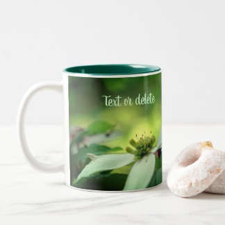 Tasse 2 Couleurs Paire de fleurs de bois de chien personnalisée