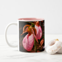 Paire d'orchidée rose Lady Slipper Personnalisée