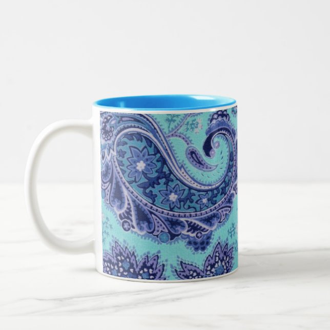 Tasse 2 Couleurs Paisley bleu (Gauche)