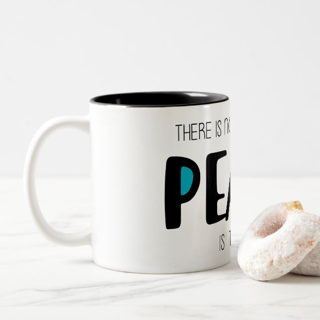 Tasse 2 Couleurs Paix 2 (Avec donut)