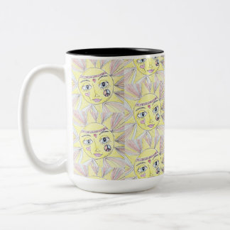 Tasse 2 Couleurs Paix, amour et café