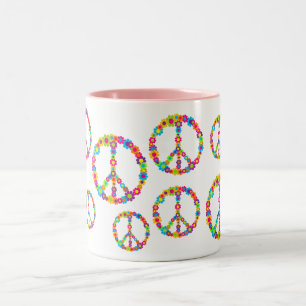 Tasse 2 Couleurs Paix de l'énergie des fleurs