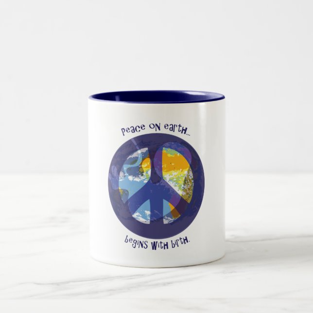 Tasse 2 Couleurs Paix sur terre… (Centre)
