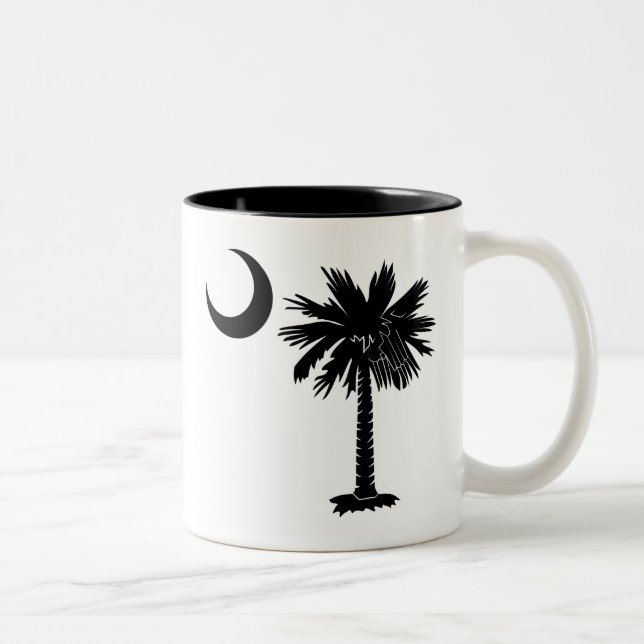 Tasse 2 Couleurs Palmetto noir (Droit)