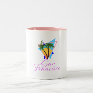 Tasse 2 Couleurs palmiers de San Francisco des années 80