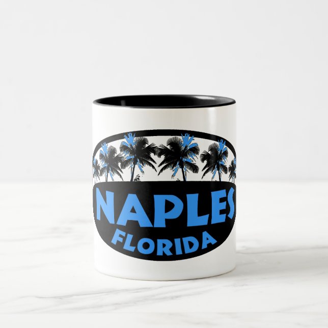 Tasse 2 Couleurs Palmiers noirs de Floride de Naples (Centre)