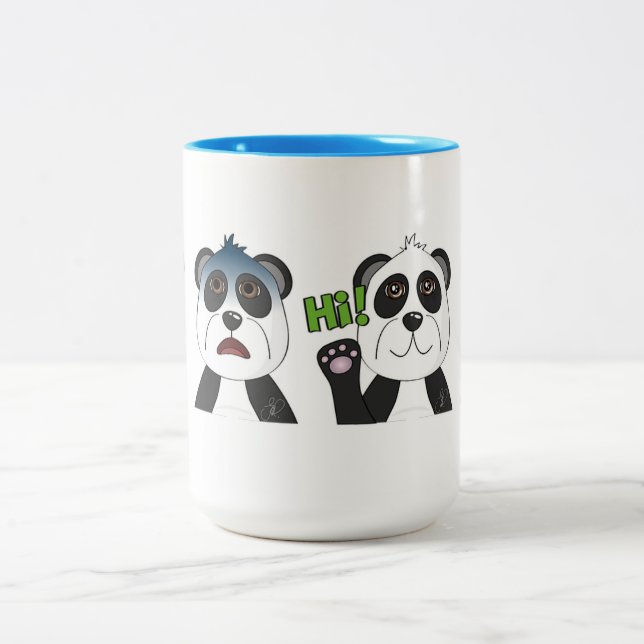Tasse 2 Couleurs Panda Bears (Centre)
