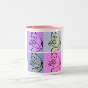 Tasse 2 Couleurs Panda Bears Pop Art