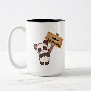 Tasse 2 Couleurs panda coupé
