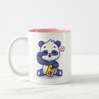 Tasse 2 Couleurs panda happy mule