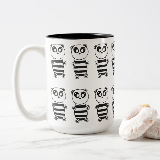 Tasse 2 Couleurs Panda Kids (Avec donut)