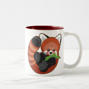 Tasse 2 Couleurs Panda rouge